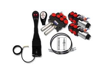 Rozdzielacz 80L 4SEK Zatrzask JOYSTICK ZESTAW TURA [8490]