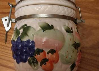 Duży ceramiczny słoik typu wek z klipsem owoce wysyłka