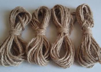 Sznurek juta naturalny ozdobny 2 mm (4 x 6,20) Makrama Rękodzieło