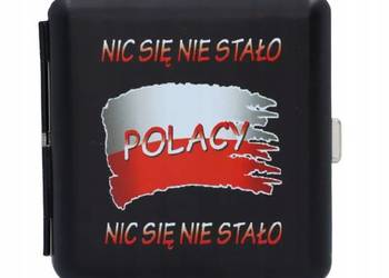 Papierośnica Patriotyczna Metalowa dla Kibica '' Polacy nic się nie stało''