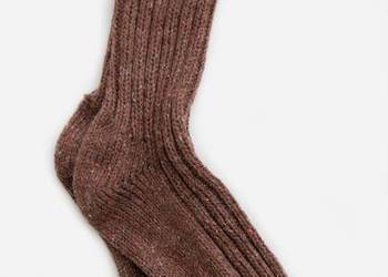 Skarpety zimowe Tom&Rose, brązowe, 43/44, 50% wełny, 1 para