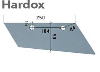 Lemiesz przedpłużka HARDOX 91801/P części do pługa OVERUM