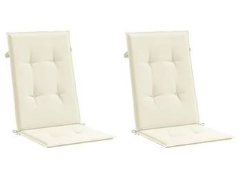vidaXL Poduszki na krzesła ogrodowe, 2 szt., kremowe(SKU:43181)