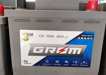 Akumulator GROM Premium 50Ah 480A EN PRAWY PLUS
