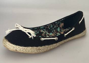 Czarne damskie espadryle z kokardą rozmiar 37 (esp01)