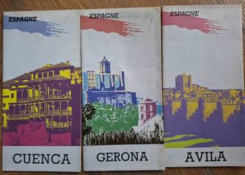 Hiszpania mapy: Cuenca, Gerona, Avila 3 szt