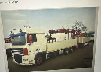 Sprzedam  DAF XF 105 skrzyniowy 2012 r.   z HDS + przyczepa