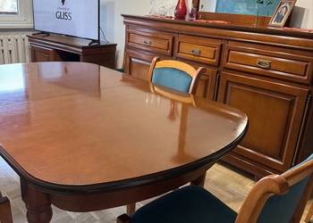 Komplet Vintage bydgoskie meble lata 80 te 20 w kredensy stół witryna RTV