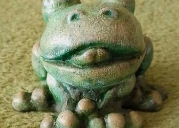 Żaba figurka ceramiczna unikat vintage PRL jarmark dominikański lata 70.