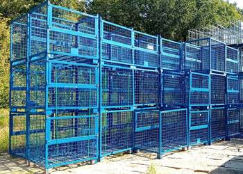 GITTERBOX KOSZ metalowy Siatkowy Pojemnik magazynowy 111x112x92