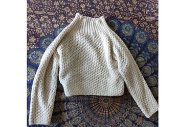 włoski kardigan sweter gruby kaszmirowy luźny oversize