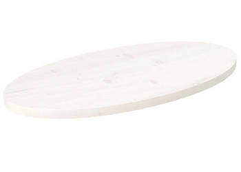 Blat stołu biały 70x35x25 cm lite drewno sosnowe owalny WM-824316