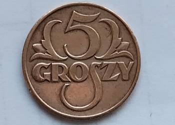 Moneta II RP 5 groszy z 1938 roku