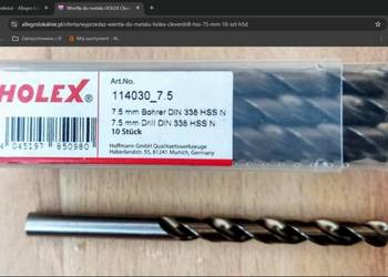 Wyprzedaż Wiertła do metalu HOLEX CleverDrill HSS 7,5 mm 10 szt
