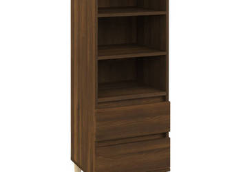 Wysoka szafka brązowy dąb40x36x110 cmmateriał drewnopochodny WM-821243