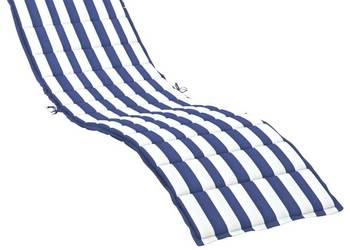 vidaXL Poduszka na leżak, niebiesko-białe paski(SKU:361421)