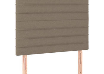 Zagłówek do łóżka z LED taupe 80x5x118/128 cm tkanina WM-3122542