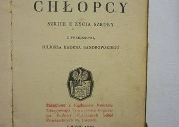 CHŁOPCY SZKICE Z ŻYCIA SZKOŁY - STEFAN BALICKI