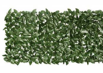 vidaXL Parawan balkonowy, ciemnozielone liście, 300x75 cm（SKU:315483）