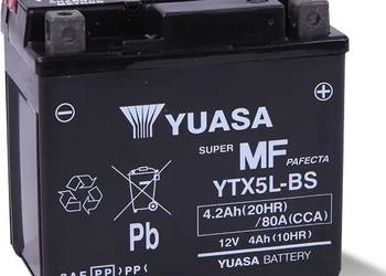 Akumulator motocyklowy 4,2Ah 80A YUASA YTX5L-BS AGM