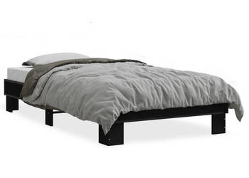 Łóżko Metalowe Czarne Rama Łóżka Ze Stelażem 90x190 cm WM-845882