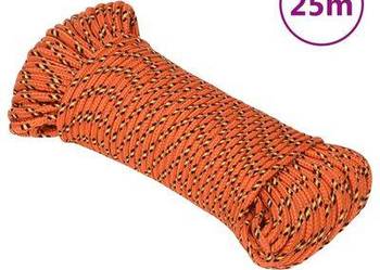 vidaXL Linka żeglarska, pomarańczowa, 3 mm, 25 m, polipropylen(sku152640)