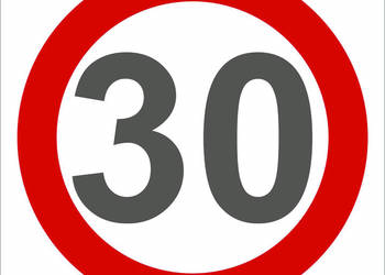 ZNAK TABLICA OGRANICZENIE PRĘDKOŚCI 30 km/ h