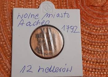 moneta Wolnego Miasta Auchen z 1792r