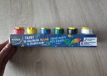 Farby do malowania palcami ze stempelkami 6 kolorów