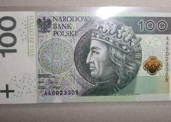 RZADKOŚĆ !!! 100 Złotych 2012 s. AA UNC