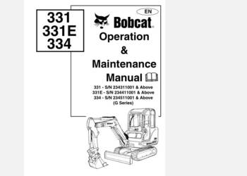 Bobcat 331, 331E, 334 instrukcja obsługi wysyłka !
