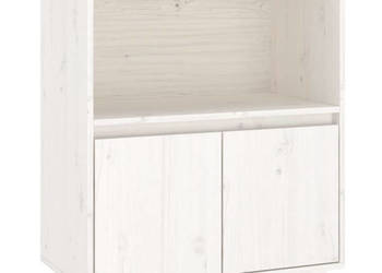 Szafka biała 60 x 34 x 75 cm lite drewno sosnowe WM-813521