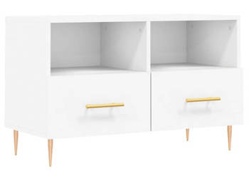 Szafka pod TV biała 80x36x50 cm materiał drewnopochodny WM-828956