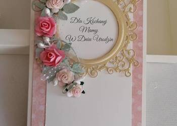 Kartka w pudełku własnoręcznie wykonana 60 urodziny