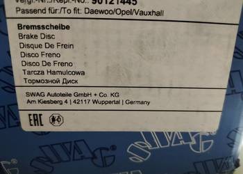 Tarcze wentylowane Firmy SWAG rozmiar 236