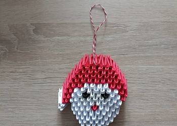 Bombka Święty Mikołaj Origami Modułowe 3D