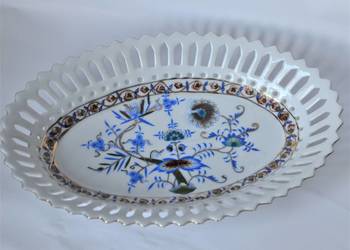 Półmisek porcelanowy koszyk ażurowy wzór cebulowy Półmisek porcelanowy koszyk ażurowy wzór cebulowy