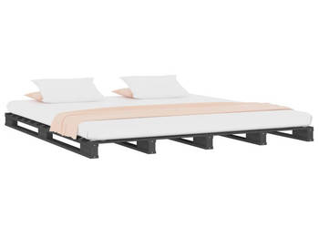Łóżko z palet szare lite drewno 150x200 cm WM-821399