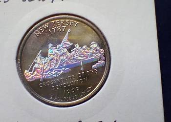 Stare monety 1/4 dolar 1999 New Jersey USA hologram