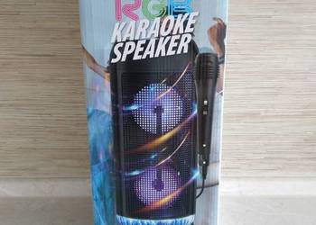 NAJTANIEJ Głośnik z Pilotem i Mikrofonem RGB usb LED Bluetooth aux Wysyłka