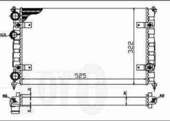 CHŁODNICA - BENZ/DIES 1.4-2.0 - VW CADDY 11/95-01/04