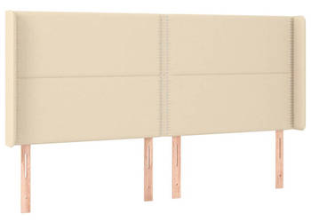 Zagłówek uszak kremowy 203x16x118/128 cm tkanina WM-3119467