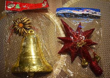 Dwie duże ozdoby choinkowe w jednej cenie - Gwiazda , Dzwon.