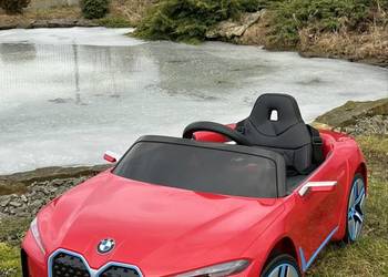 Auto na akumulator BMW i4 Miękkie koła EVA, Skóra, USB, Tablice