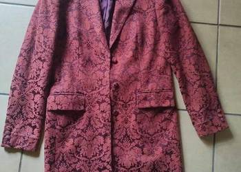 Apart elegancki płaszcz żakard gobelin XS s m