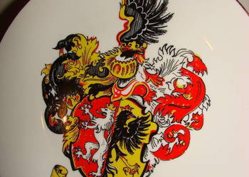 Bohemia porcelanowy talerz herbowy Melnik