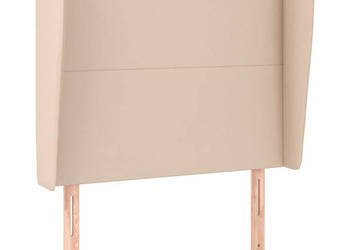 Zagłówek uszak cappuccino 93x23x118/128 cm sztuczna skóra WM-3117759