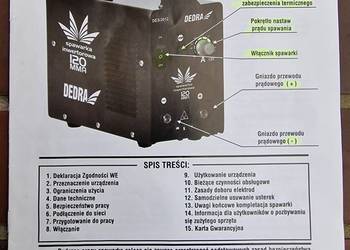 Spawarka inwertorowa do spawania łukowego DEDRA  Model DESi3012 120A