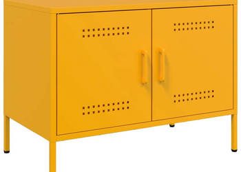 Szafka pod telewizor musztardowa 68x39x505 cm stalowa WM-842940