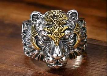 Sygnet lew srebro 925 srebro Pruba luksusowy